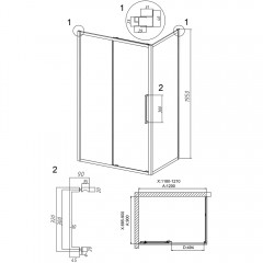 Душевое ограждение Grossman Cosmo 120.K33.02.1290.42.00