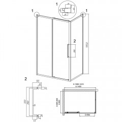 Душевое ограждение Grossman Cosmo 120.K33.02.1490.42.00