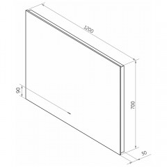 Зеркало Misty Нембус 1200x700 НЕМ-02-120/70