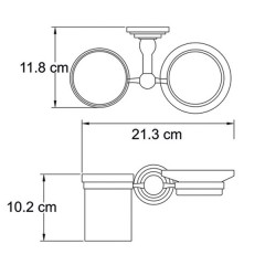 Держатель стакана и мыльницы WasserKRAFT Isar K-7326