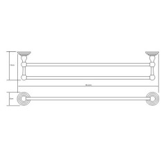 Полотенцедержатель двойной WasserKRAFT Isar K-7340