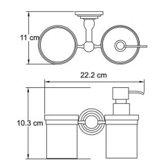 Держатель стакана и дозатора WasserKRAFT Isar K-7389