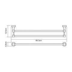 Полотенцедержатель двойной WasserKRAFT Isen K-4040