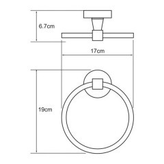 Полотенцедержатель-кольцо WasserKRAFT Isen K-4060