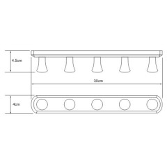 Планка с 5-ю крючками WasserKRAFT K-1075