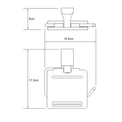 Держатель туалетной бумаги с крышкой WasserKRAFT Leine К-5025