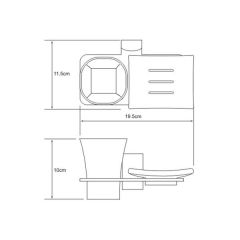 Держатель стакана и мыльницы WasserKRAFT Leine К-5026