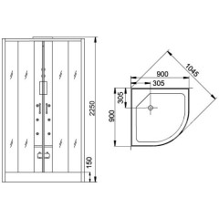 Душевая кабина Grande Home WS101 S6 WW