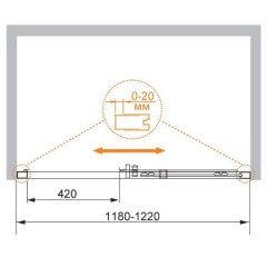 Душевая дверь Cezares Family-M FAMILY-BF-1-120-C-Cr-M