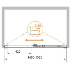 Душевая дверь Cezares Family-M FAMILY-BF-1-150-C-Cr-M