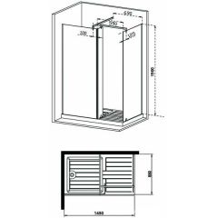 Душевой угол Sturm Raum ST-RAUM1408-LTRCR1450x850x1900 L