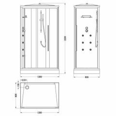 Душевая кабина Edelform Grande EF-4051T / 2410 L