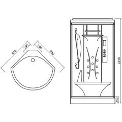 Душевая кабина Edelform Roma EF-1010T / 2000