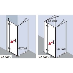 Душевой угол Kermi Gia XP GX SWL 10018 VPK