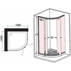 Душевой угол Sturm Poema 1000x1000x1850