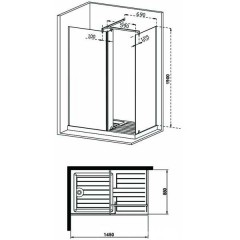 Душевой угол Sturm Raum ST-RAUM1408-RTRCR1450x850x1900 R