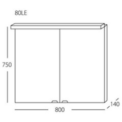 Зеркальный шкаф Puro LE 80