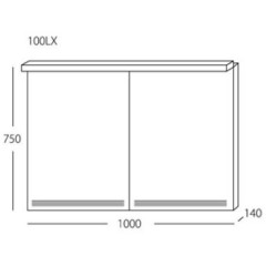 Зеркальный шкаф Puro LX 100