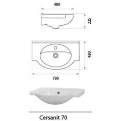 Комплект мебели Aqualife Design Осло 70 L