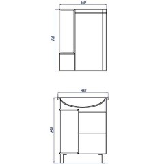 Комплект мебели Акватон Альтаир 65 L