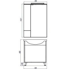 Комплект мебели Акватон Майами 75 L