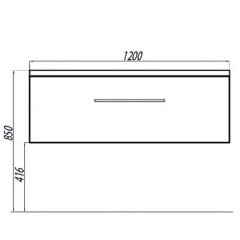 Тумба с раковиной Акватон Мадрид 120М белый 1A1687K1MA010