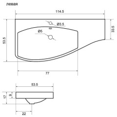 Комплект мебели Aquanet Опера 115 L черный 00169415