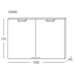 Зеркальный шкаф Puro MD 100