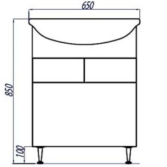 Акватон тумба с раковиной норма 65