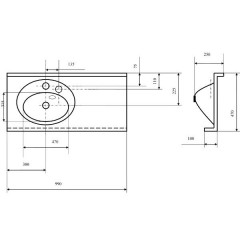 Комплект мебели Акватон Отель 100 L