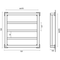 Полотенцесушитель водяной Margaroli Quadri 810-3 BOX