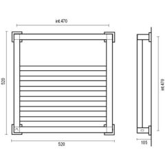 Полотенцесушитель водяной Margaroli Quadri 810-6 BOX