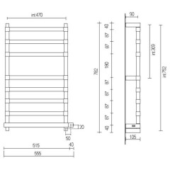 Полотенцесушитель водяной Margaroli Panorama 864-8 BOX