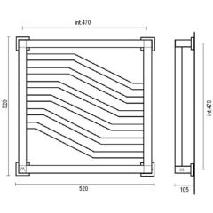 Полотенцесушитель водяной Margaroli Quadri 813 BOX