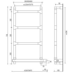 Полотенцесушитель водяной Margaroli Sereno 582-5 (325) BOX