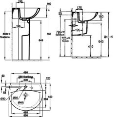 Раковина Jacob Delafon Patio E4158