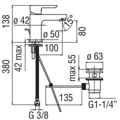 Смеситель Nobili ABC AB87118/1CR