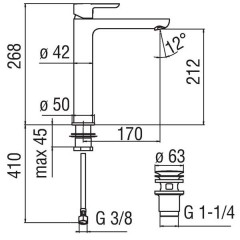 Смеситель Nobili ABC AB87128/2CR