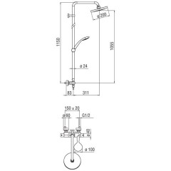 Душевая система Nobili Tago TG85330/33CR