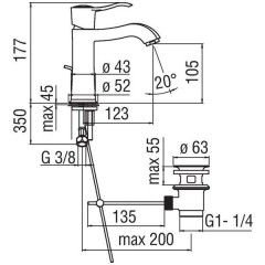 Смеситель Nobili Sofi SI98118/1BR