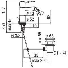 Смеситель Nobili Sofi SI98119/1CR