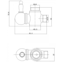 Душевая система Aksy Bagno Primavera 2002-2001 Bronze