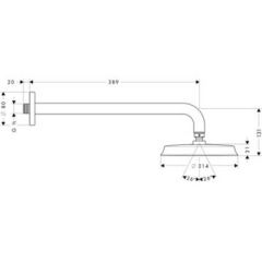 Верхний душ Hansgrohe Raindance Classic 180 Air 27428000