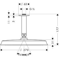 Верхний душ Hansgrohe Raindance Classic 240 Air 27405000