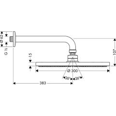 Верхний душ Hansgrohe Raindance Air 27493000