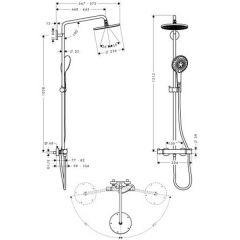 Душевая система Hansgrohe Raindance Select Showerpipe 240 27116000