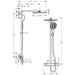 Душевая система Hansgrohe Raindance Select Showerpipe 300 27114000