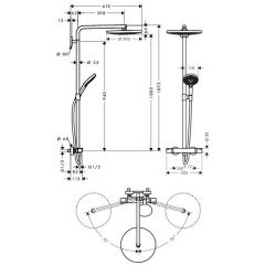 Душевая система Hansgrohe Raindance Select Showerpipe 360 27133000