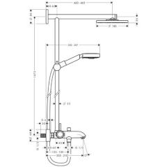 Душевая система Hansgrohe Raindance Showerpipe 180 27104000