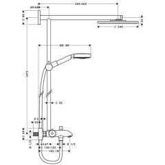 Душевая система Hansgrohe Raindance Showerpipe 240 27147000